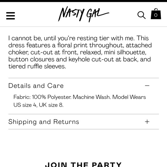 Floral Flare Long Sleeve Tier Choker Collar Dress - Picture 4 of 7